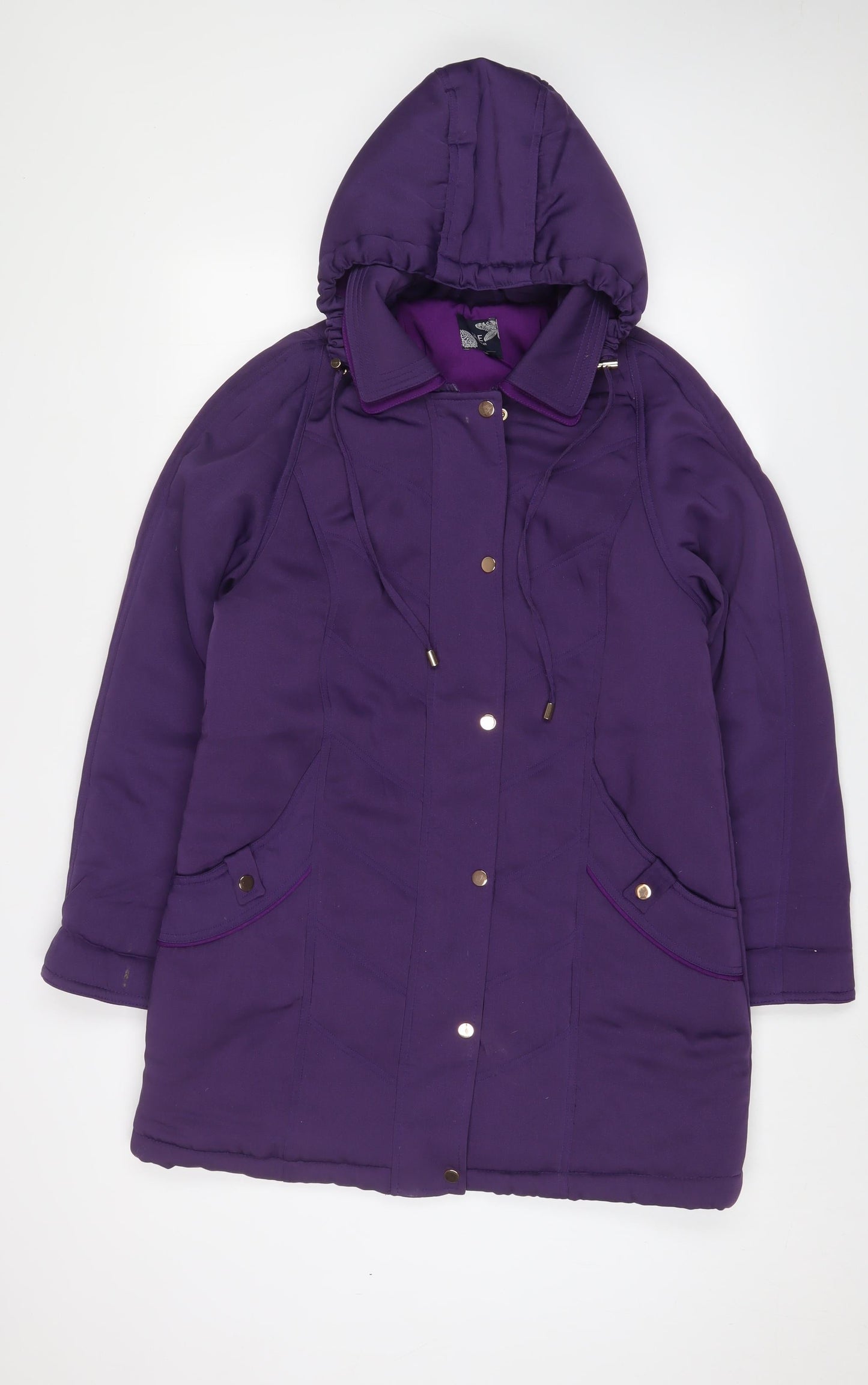 EWM Womens Purple Jacket Coat Size 12 Zip