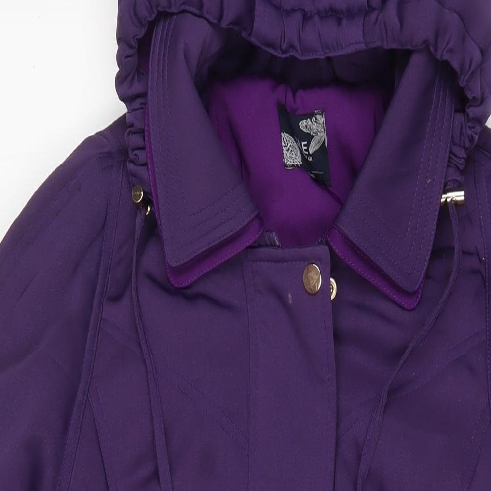 EWM Womens Purple Jacket Coat Size 12 Zip