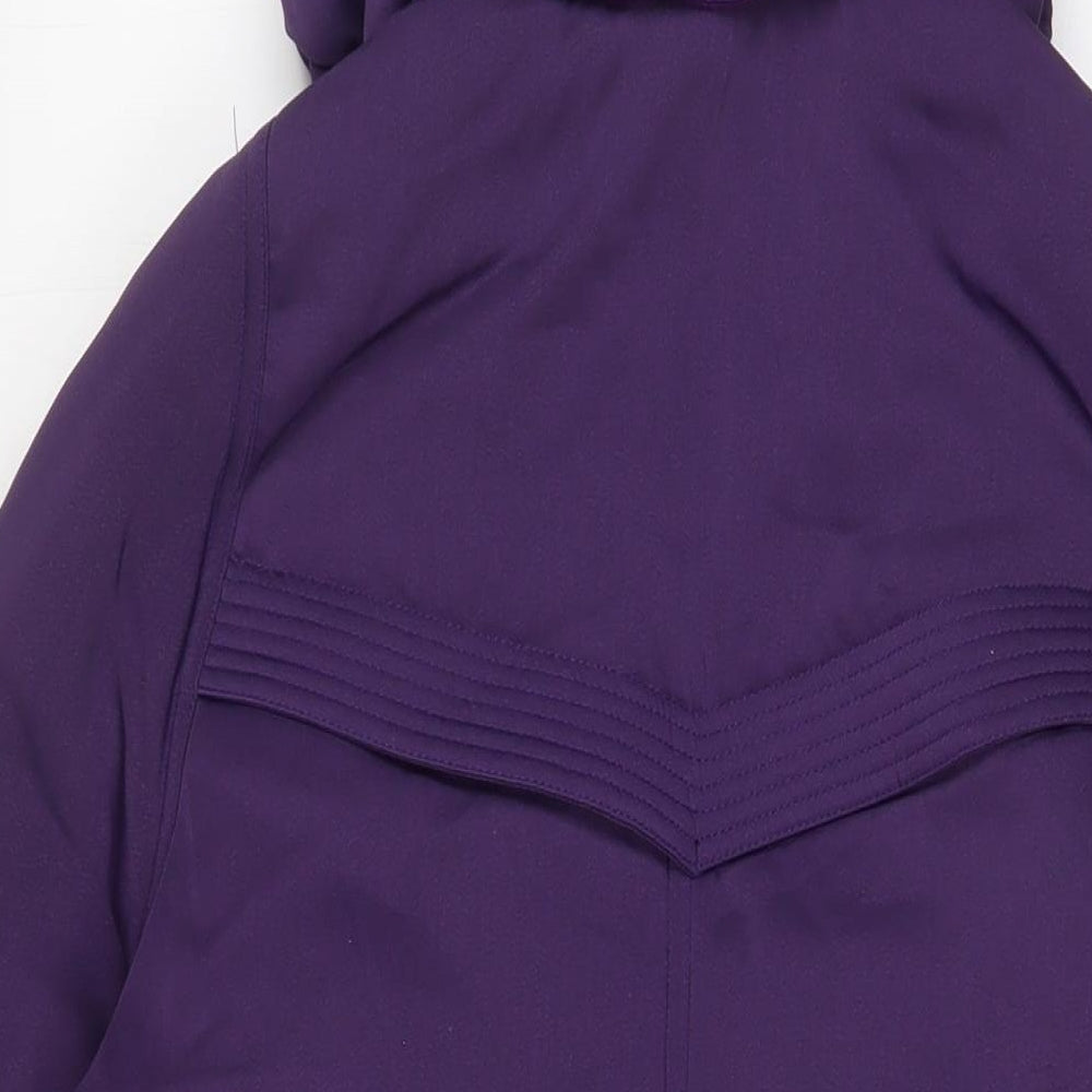 EWM Womens Purple Jacket Coat Size 12 Zip
