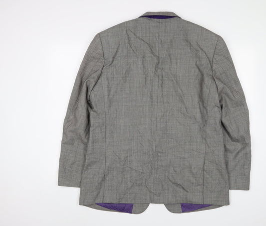 Skopes Mens Grey Polyester Jacket Suit Jacket Size 44 Regular