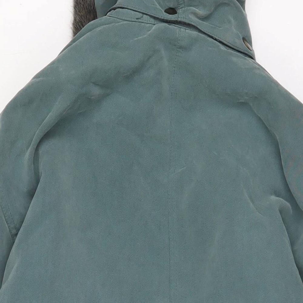 Lambretta Mens Blue Jacket Coat Size M Zip - Logo, Embroidered
