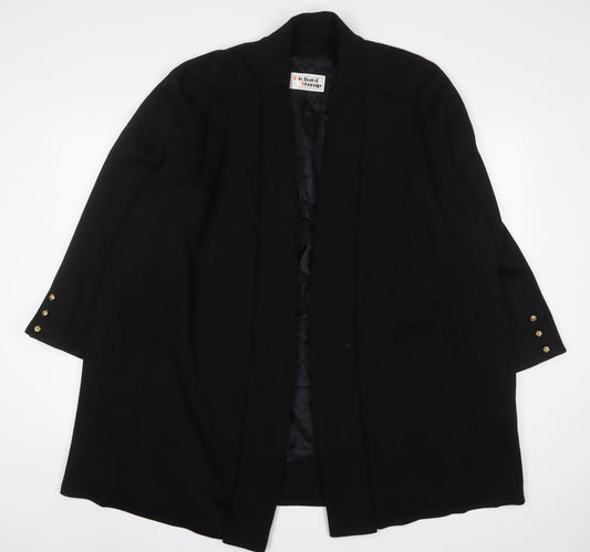Richard Stump Womens Black Jacket Size 16 Button - Open