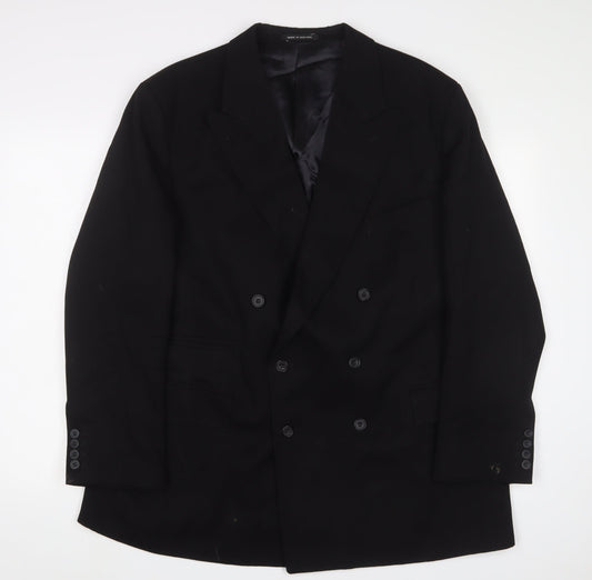 Carl Stuart Mens Black Polyester Jacket Suit Jacket Size 44 Regular