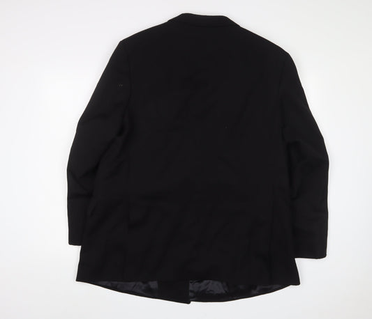 Carl Stuart Mens Black Polyester Jacket Suit Jacket Size 44 Regular