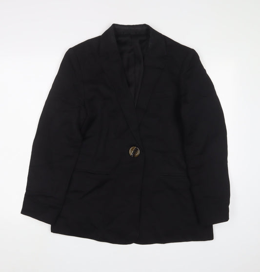 & Other Stories Womens Black Jacket Blazer Size 12 Button