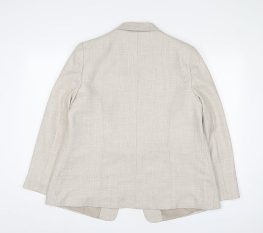 EWM Womens Grey Jacket Blazer Size 18 Hook & Eye