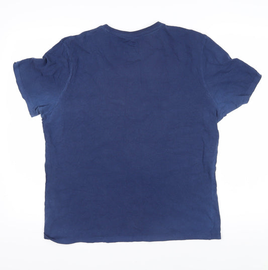 Team GB Mens Blue Cotton T-Shirt Size M Round Neck - Team GB Tokyo
