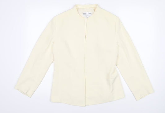 Luis Civit Womens Ivory Jacket Blazer Size 12