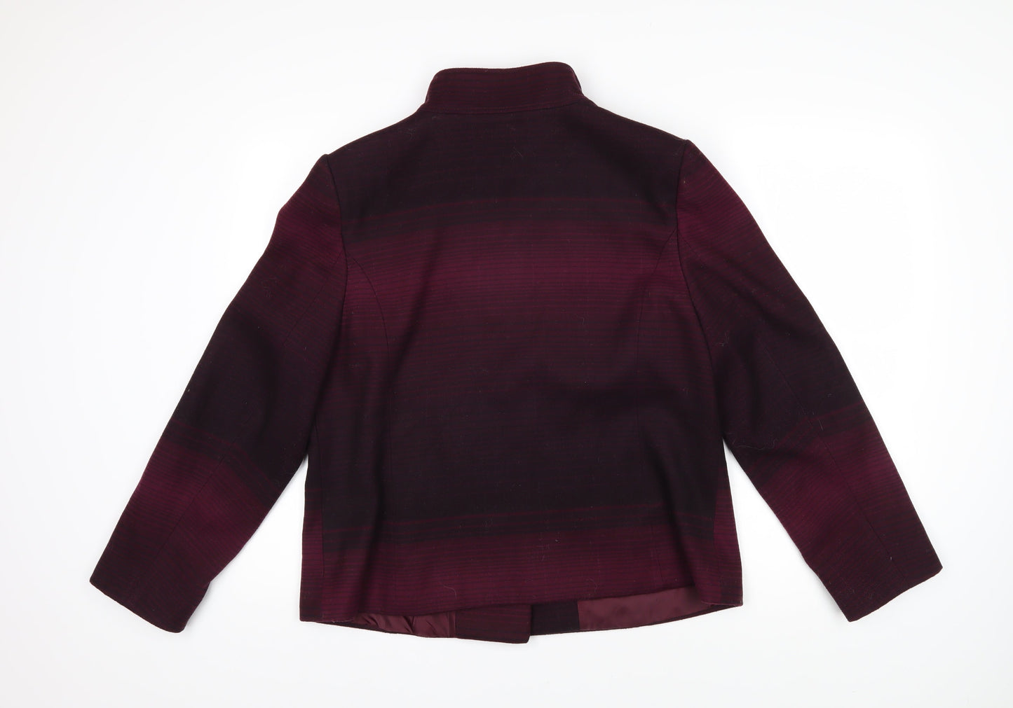 Isle Womens Purple Striped Jacket Blazer Size 16 Button