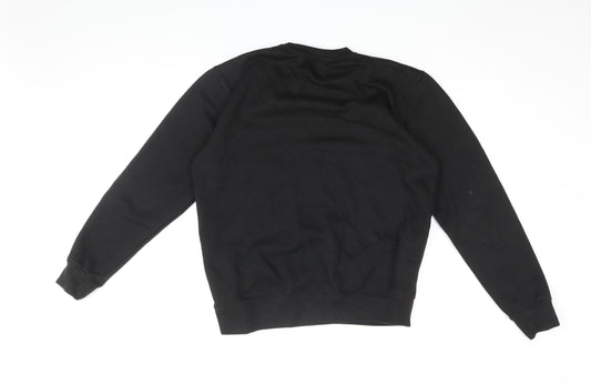 PRETTYLITTLETHING Womens Black Cotton Pullover Sweatshirt Size S Pullover