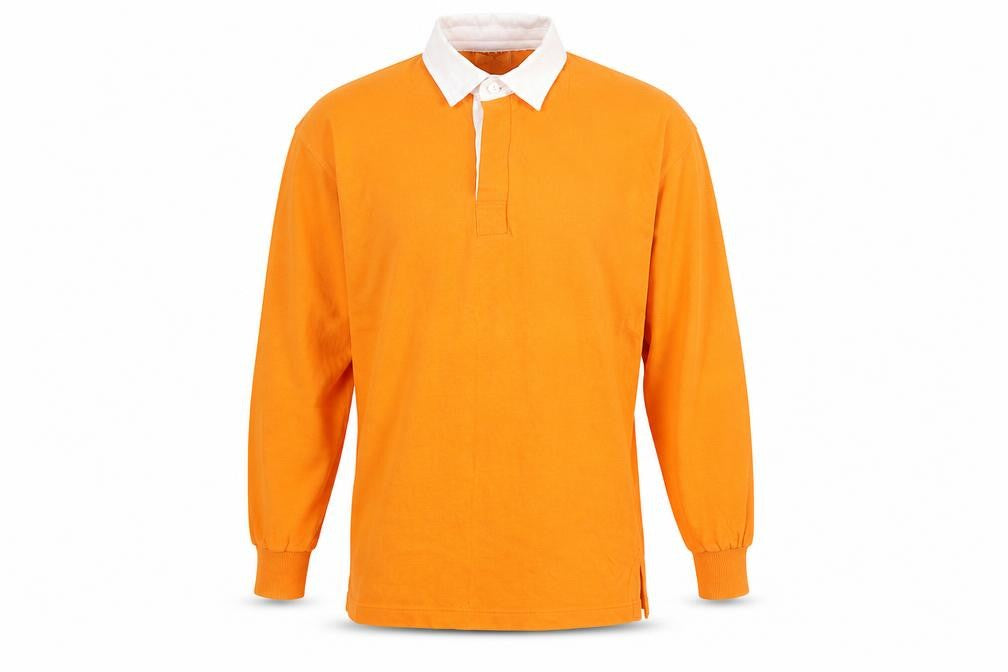 Front Row Mens Orange Cotton Polo Size S Collared Button