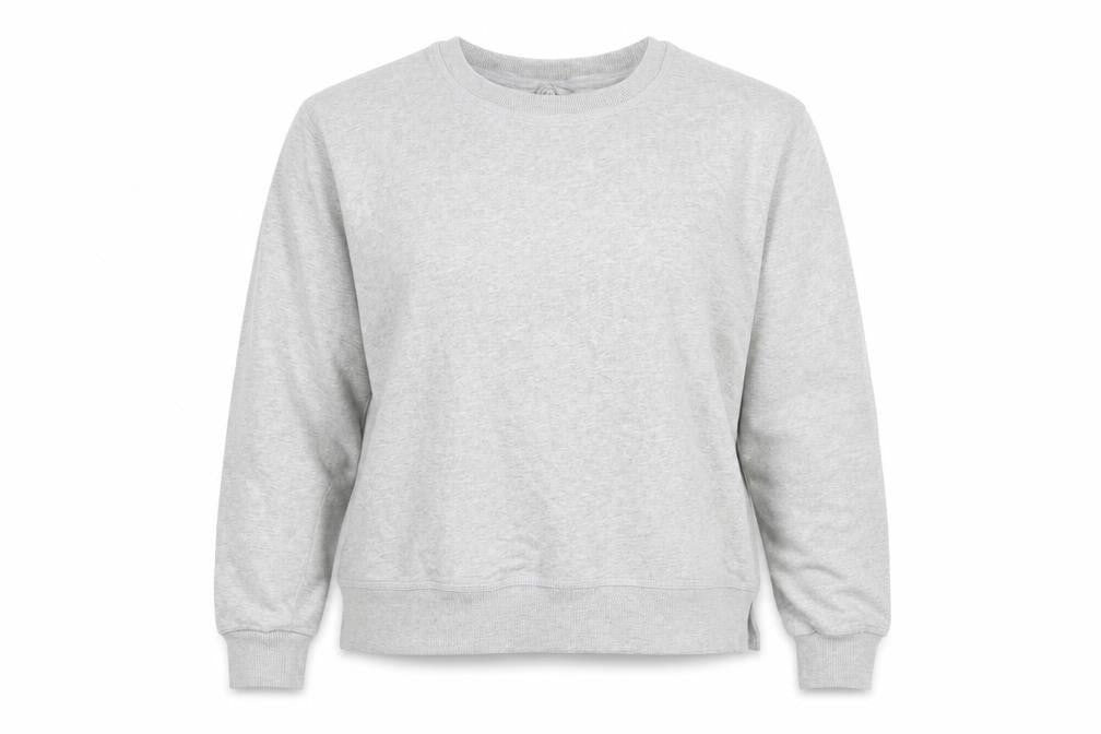 Front view of ASOS women’s grey cotton pullover sweatshirt, size UK 8, pullover