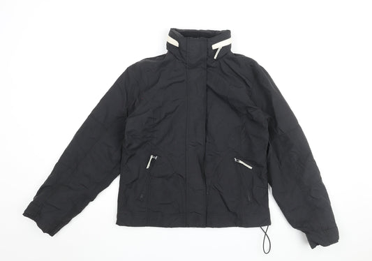 Best in Town Womens Black Jacket Coat Size S Zip
