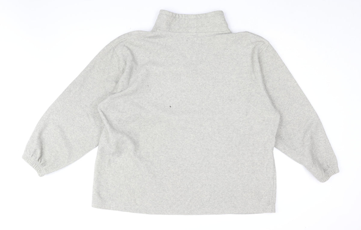 Hawkshead Womens Grey Polyester Pullover Sweatshirt Size 2XL Zip
