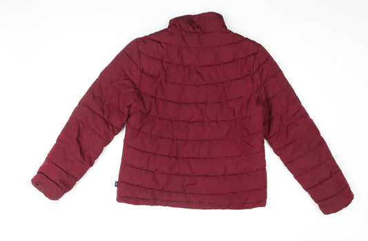 Gap Womens Red Puffer Jacket Coat Size S Zip