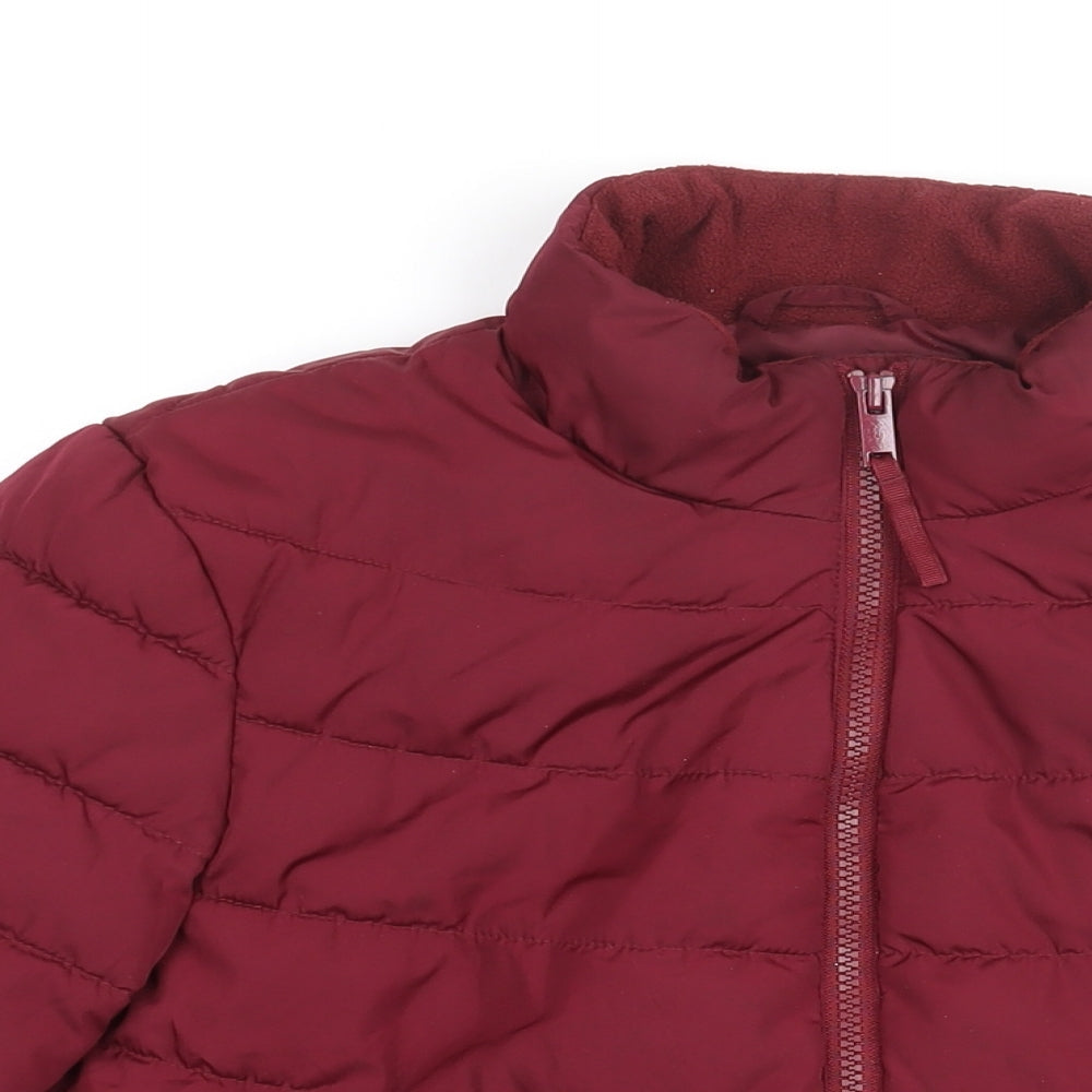 Gap Womens Red Puffer Jacket Coat Size S Zip