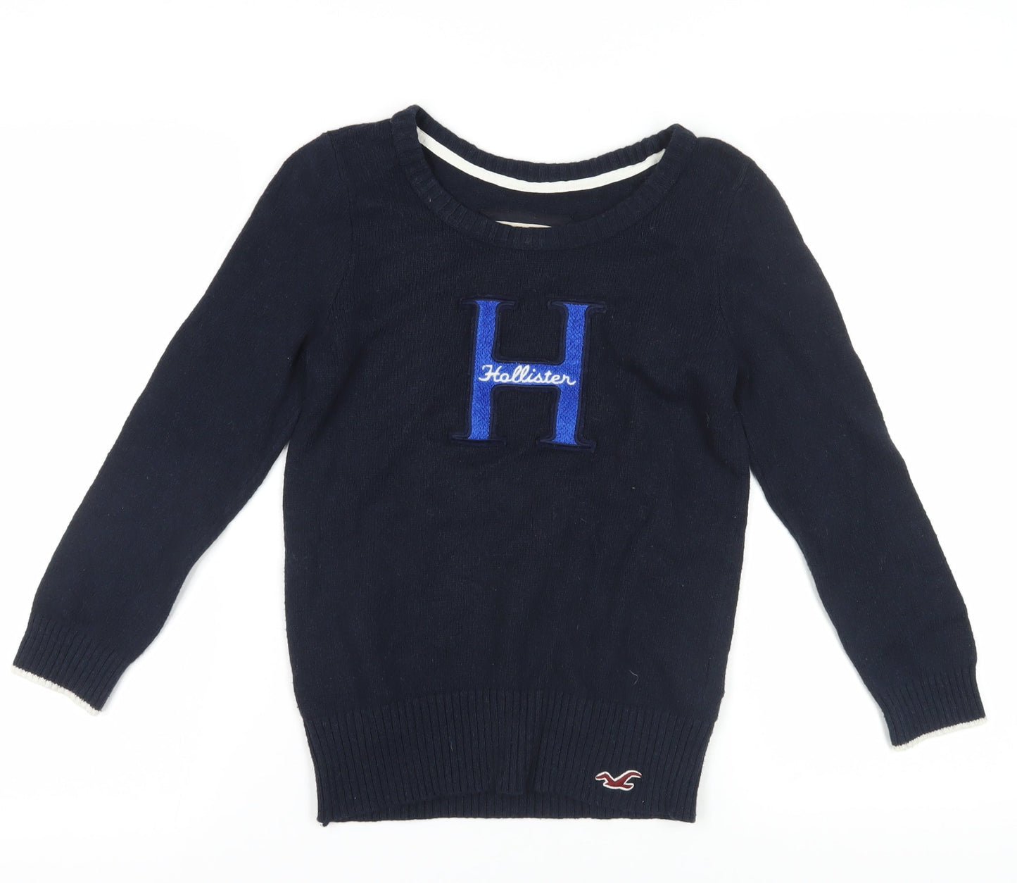 Hollister Women's Blue Pullover Jumper, Medium