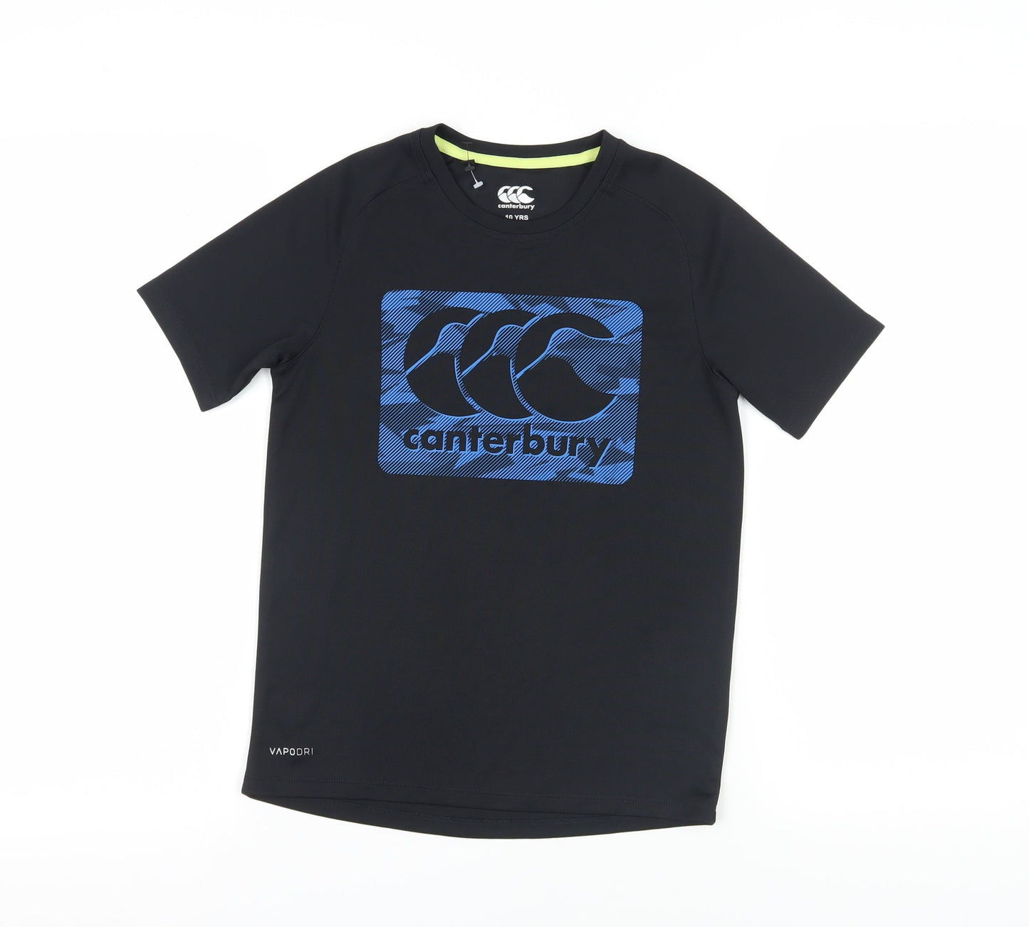 Canterbury Boys Black Graphic T-Shirt Size 10 Years