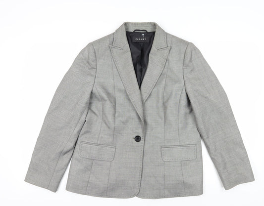 Planet Women’s Grey Blazer Size 14 Viscose Wool
