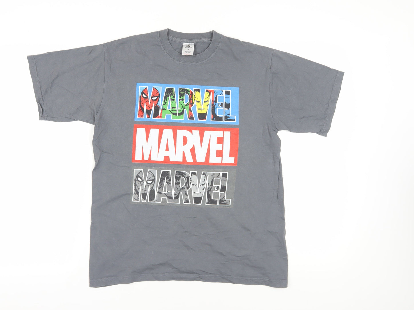 Disney Marvel Grey Graphic T-Shirt - Unisex Adults S