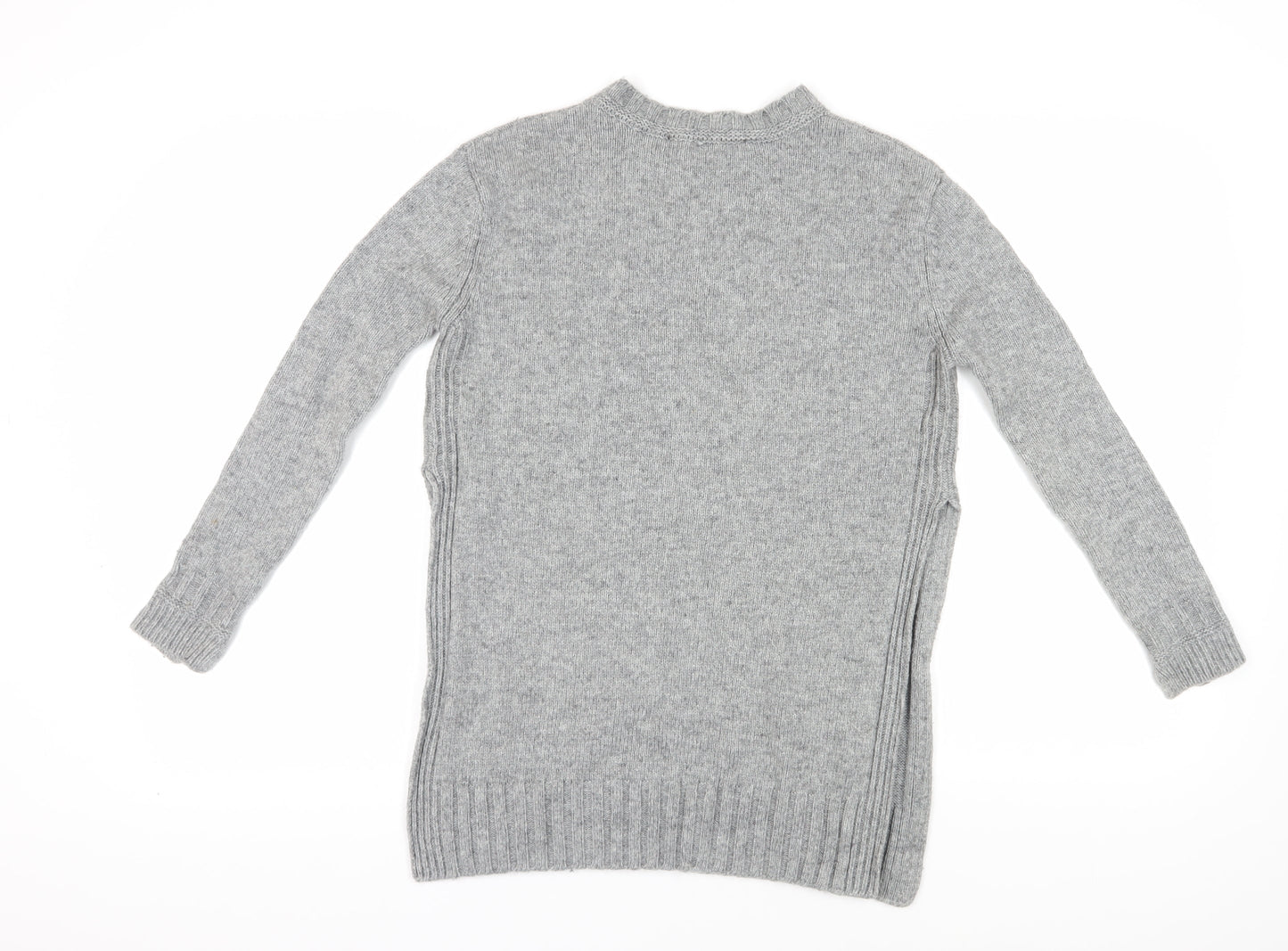 French Connection Grey Crew Neck Wool Blend Jumper