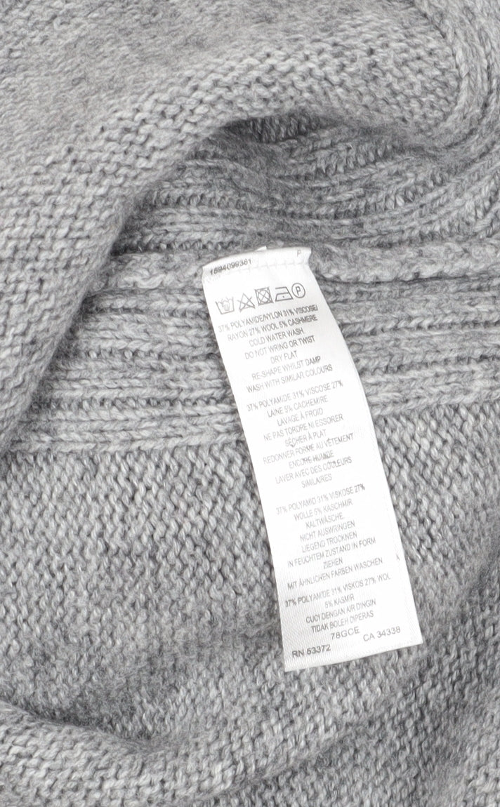 French Connection Grey Crew Neck Wool Blend Jumper