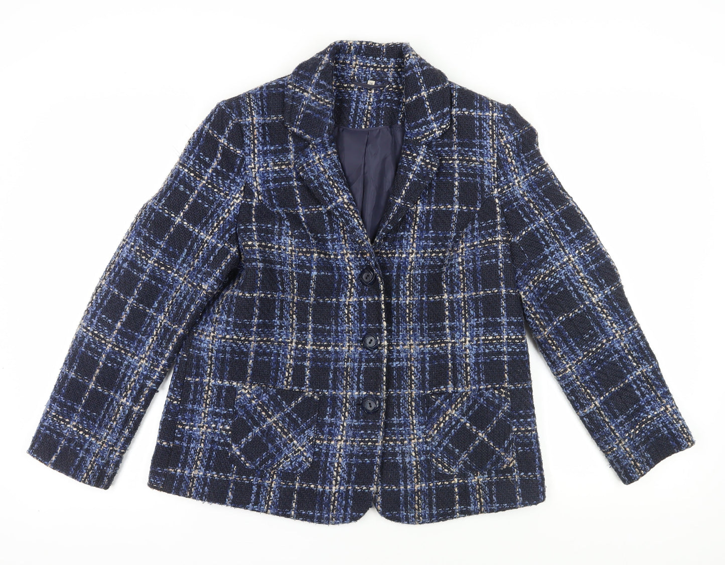 Honor Millburn Women's Check Tweed Blazer Size 14