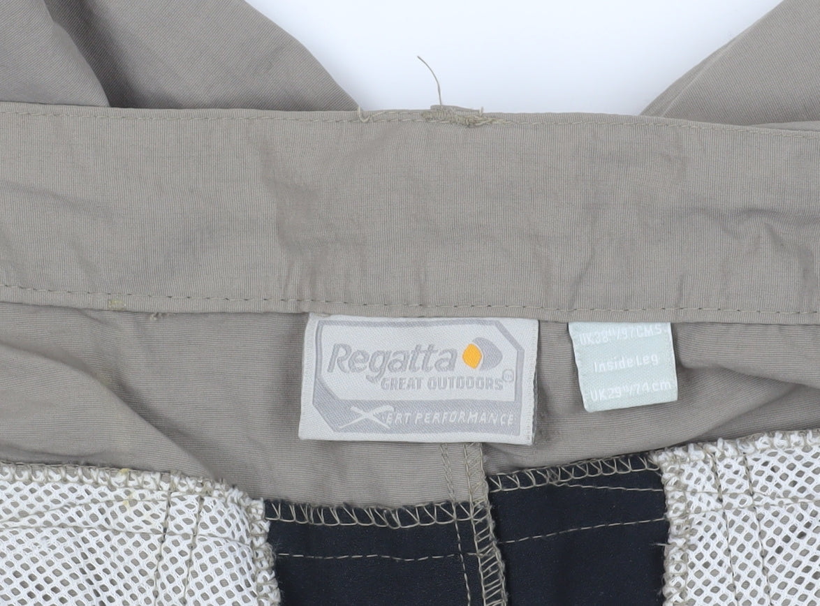 Regatta Men's Beige Cargo Trousers, M, Relaxed Fit