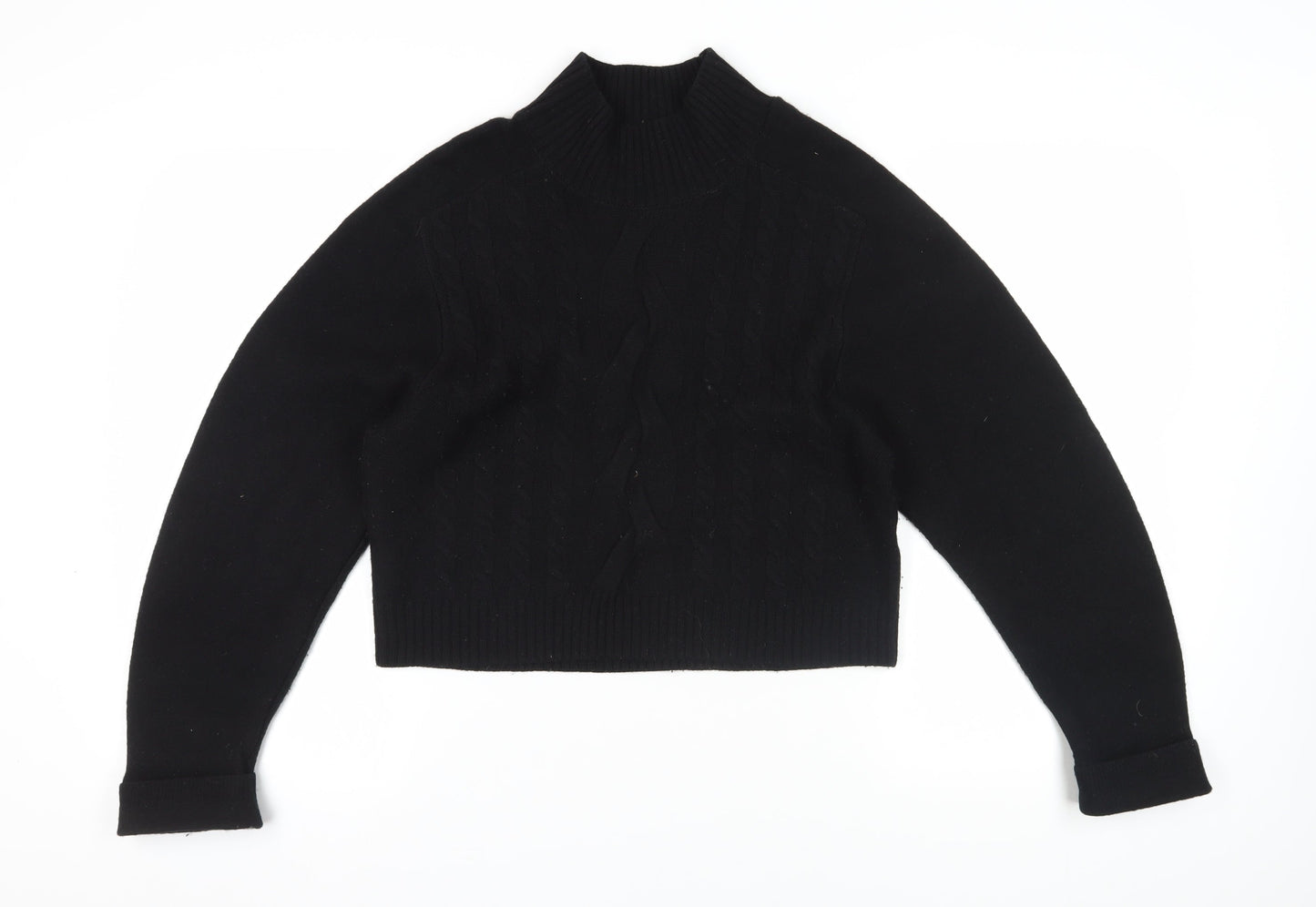Karen Millen Women's Black Wool Pullover Jumper
