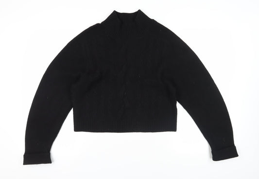 Karen Millen Women's Black Wool Pullover Jumper