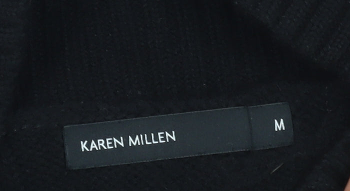Karen Millen Women's Black Wool Pullover Jumper