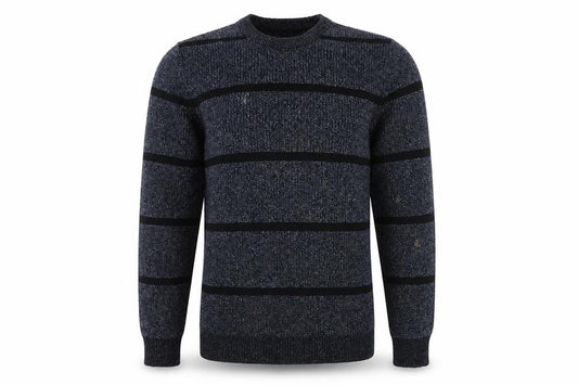Jack & Jones Men's Grey Striped Pullover M
