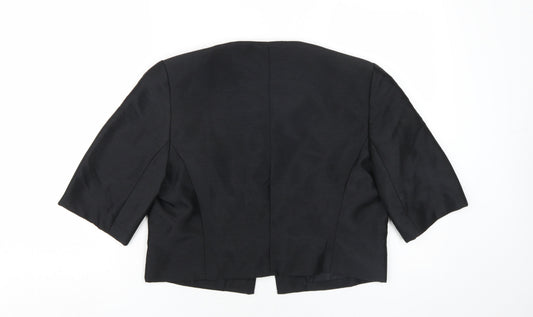 Tina Taylor Womens Black Jacket Size 16 Hook & Eye
