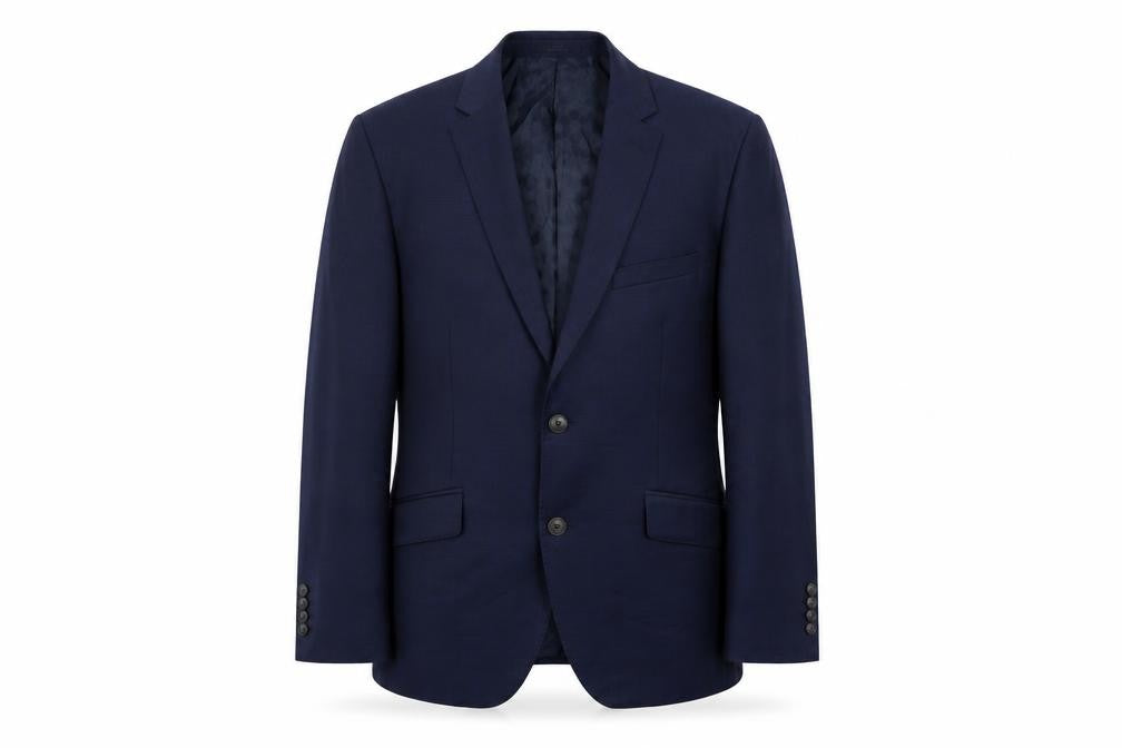 Marks and Spencer Mens Blue Wool Jacket Blazer Size 40 Regular