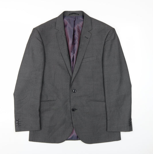 Taylor & Wright Mens Grey Polyester Jacket Blazer Size 38 Regular