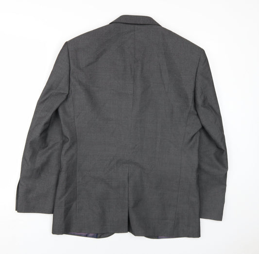 Taylor & Wright Mens Grey Polyester Jacket Blazer Size 38 Regular