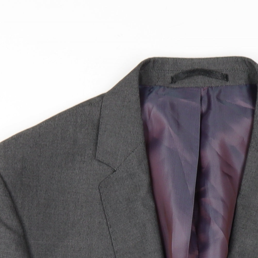 Taylor & Wright Mens Grey Polyester Jacket Blazer Size 38 Regular