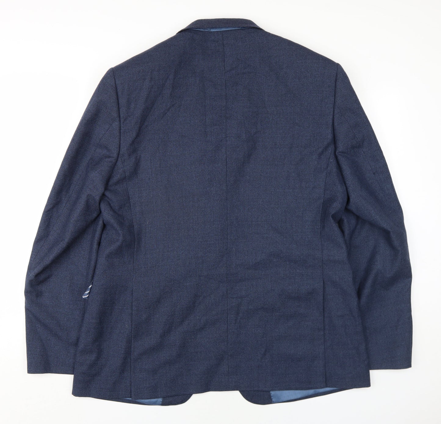 Marks and Spencer Mens Blue Wool Jacket Blazer Size 44 Regular