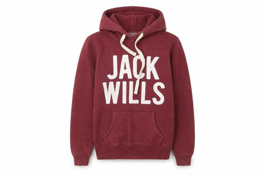 Womens UK 10 Regular Jack Wills Red Pullover Hoodie