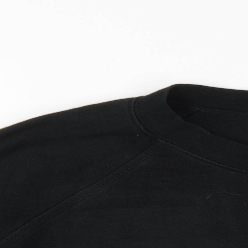 Liz Claiborne Womens Black Cotton Pullover Sweatshirt Size XL Pullover