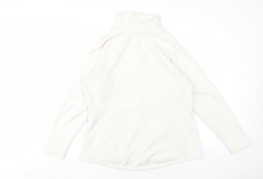 Sketchers Womens White Cotton Full Zip Sweatshirt Size XL Zip