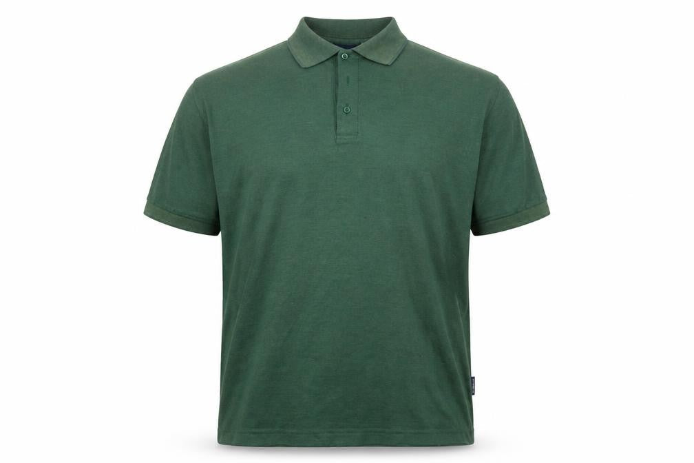 Olympus Mens Green Cotton Polo One Size Collared Button