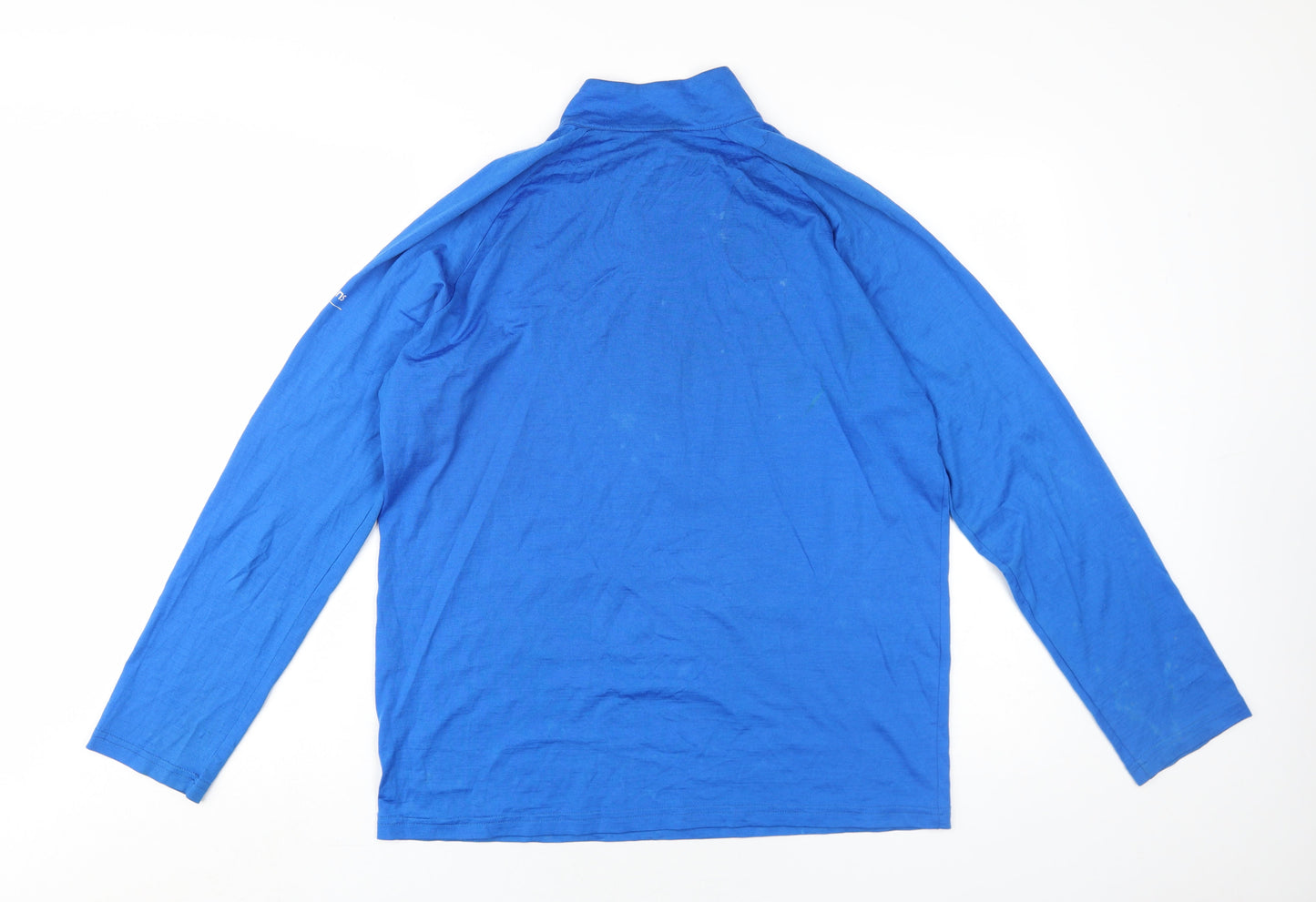 Quark Expeditions Mens Blue Wool Pullover Sweatshirt Size L