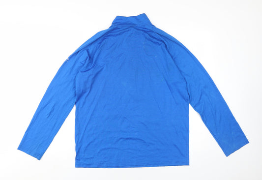 Quark Expeditions Mens Blue Wool Pullover Sweatshirt Size L