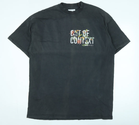 Out of Context Men's Black M Floral Graphic T-Shirt