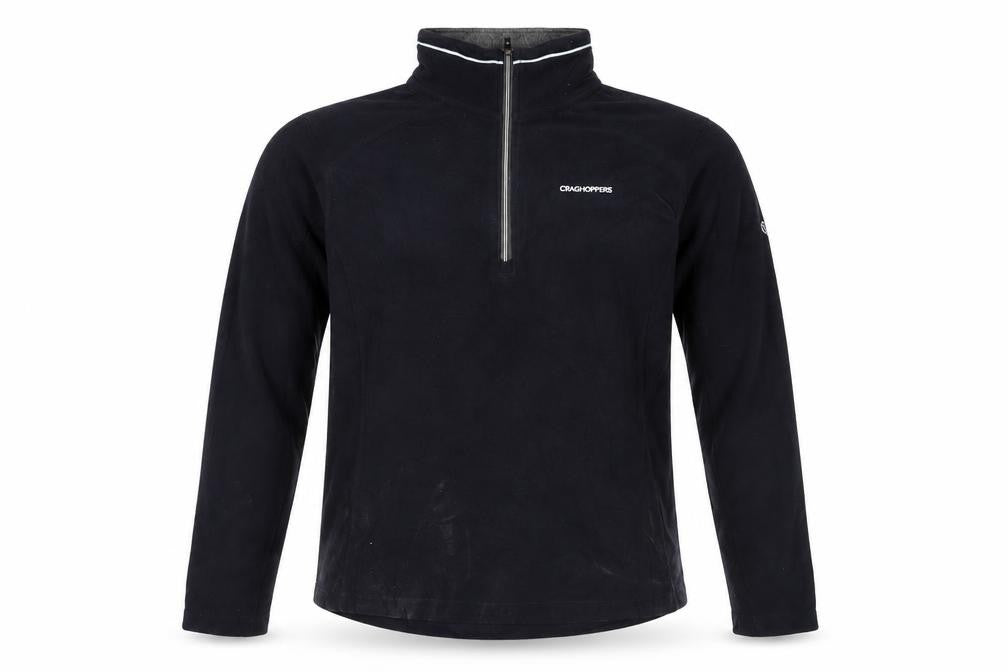 Mens UK M Regular Craghoppers Black 1/4 Zip Sweatshirt
