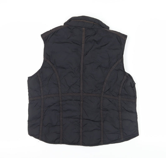 Sapphire Sky Black Gilet Women's M/L Casual Zip