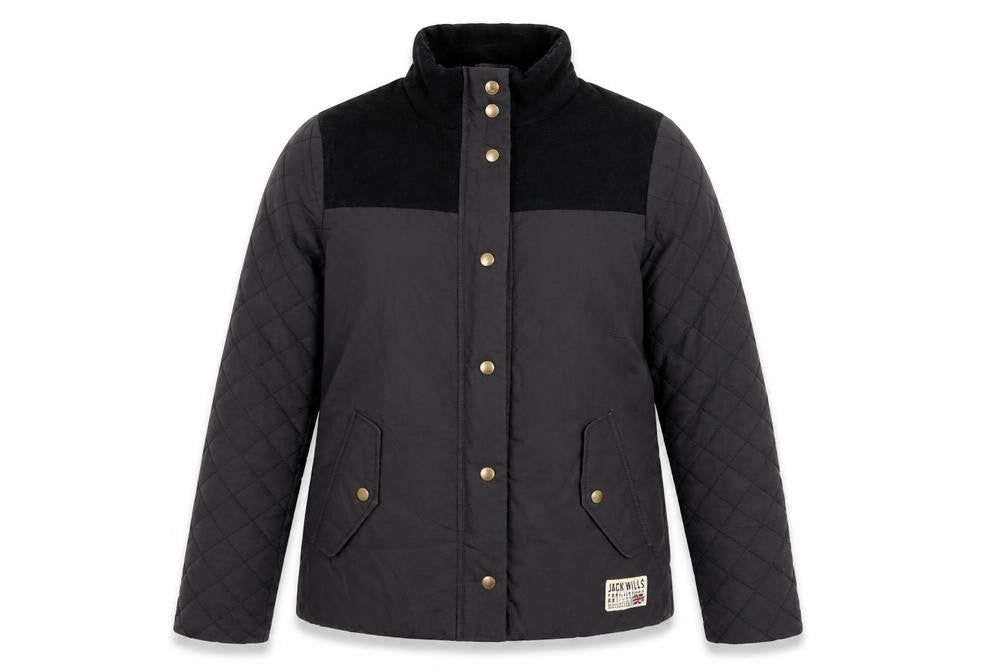Womens UK Size 6 Regular Jack Wills Black Polyester Jacket