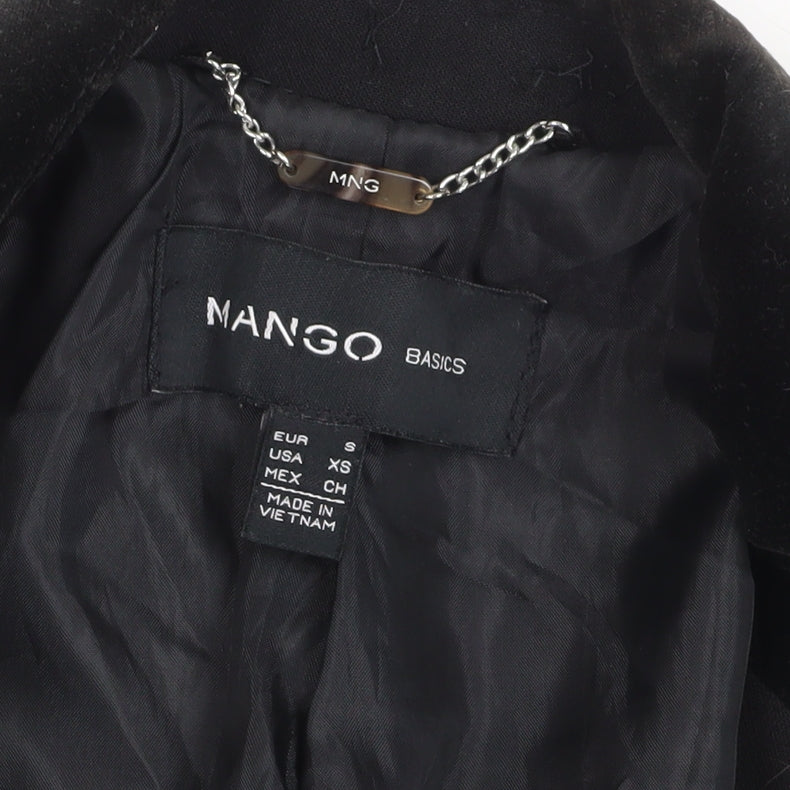 Mango Women's Black Double-Breasted Suit Jacket XS
