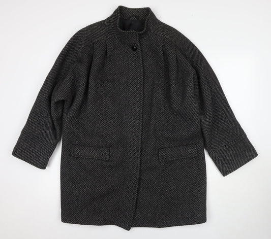 Marks and Spencer Women's Black Mid-Length Coat Size 12-14